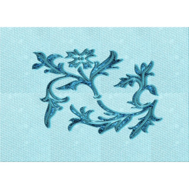Ahgly Company Machine Washable Indoor Rectangle Transitional Electric Blue Area Rugs, 5' x 7'