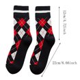 thumbnail image 3 of RKSTN Mens Socks Winter Socks Diamond Lattice Middle Tube Stocking Soft Breathable Mens Socks, 3 of 3