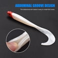thumbnail image 2 of Graflsoa Lot de 5 Leurres de Pêche Bioniques Souples en TPE avec Yeux 3D Réalistes, Queue Flexible pour Achigan, Truite, Marigot - Conception Durable Rouge et Blanc, 12x4,5 cm, 6 g Chacun, 2 of 6