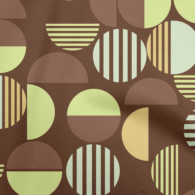 oneOone Velvet Brown Fabric Geometric Craft Projects Decor Fabric Printed By The Yard 58 Inch Wide