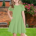 thumbnail image 1 of NTACZA Robe Midi de Printemps pour Fille Décontractée à Manches Courtes Robes T-Shirt Amples et Fluides Robe de Plage pour Fille 13 Ans, 1 of 7