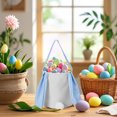 thumbnail image 1 of Ovzne Panier Queue de Lapin à Longues Oreilles en Coton et Lin Panier Rond Sac-Cadeau de Pâques Sac à Main Panier de Rangement pour Oeufs de Pâques Sac de Rangement en Liquidation, 1 of 6