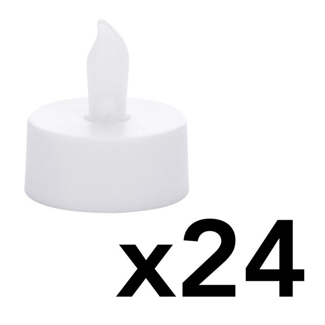 Sterno Home Essentials Twist Flame LED Tea Light Candles, 24-Pack, White