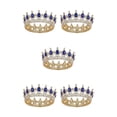 thumbnail image 1 of maskred Alloy Exquisite Craft And Detailed Carved Wedding Hair Crown For Brides Rhinestone Tiaras And Crowns Gold  + sapphire 5Set, 1 of 6