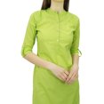 thumbnail image 1 of Phagun Kurti Tunique Unie en Coton Col Mandarin Kurta Blouse Ethnique Décontractée, 1 of 2