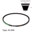 thumbnail image 2 of Unique Bargains 640mm Inner Girth 10mm Width Cogged V Belts Rubber Drive Belt, 2 of 6