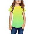 thumbnail image 2 of Plebaso T-Shirt à Manches Courtes pour Bébés Garçons Filles, Couleur Dégradée, Col Rond, Haut, Vêtements d'Été pour Bébé, 2 of 3