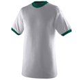 thumbnail image 1 of T-Shirt à Col Contrastant 2TG Athlétique Chiné/vert Foncé, 1 of 3