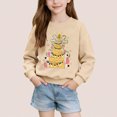 thumbnail image 1 of Cowsor Chandails pour Filles Enfants Mignon Graphique Col Rond Chandail à Enfiler Hauts Noël Manches Longues Chemises de Fête, 1 of 6