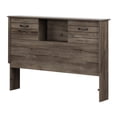 thumbnail image 2 of South Shore Ulysses Full Bookcase Headboard with Storage and Sliding Doors, in Fall Oak, 2 of 12