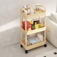 thumbnail image 2 of Dvruxg 3-Tier Kitchen Storage Cart, Armrest Bathroom Organizer, Mobile Toiletries Rack for Home Organization, 2 of 5