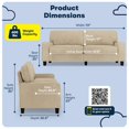 thumbnail image 2 of Serta Palisades 78" Track Arm Sofa with Removable Covers Sand Beige, 2 of 17