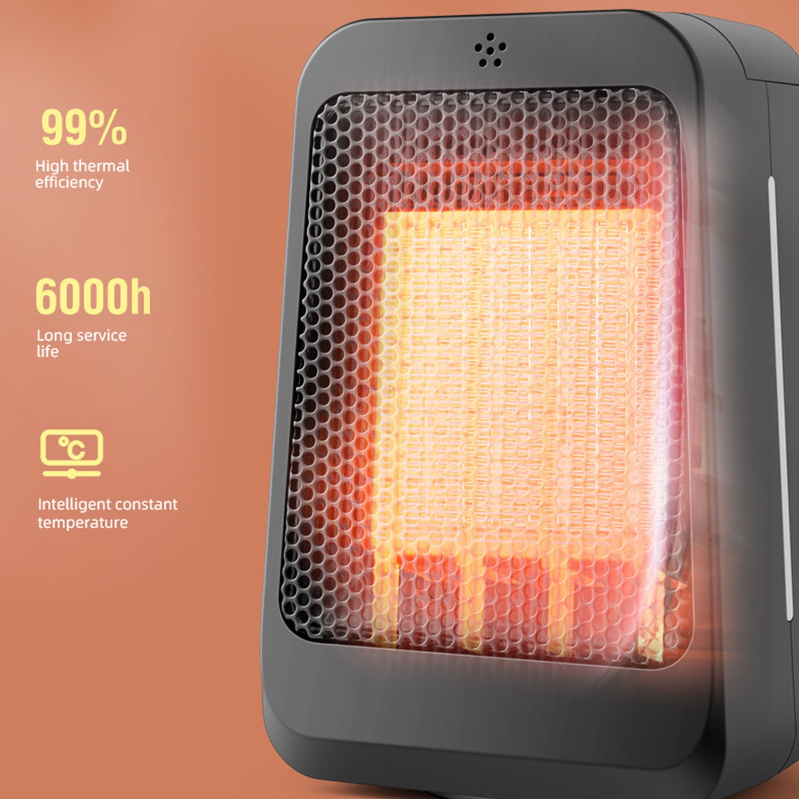 Vggrvlo Space Heater 1500W Electric Heaters Indoor Portable with Thermostat 2025 Upgraded 10.5ft/s Portable Electric Heaters for Office Desk Camping