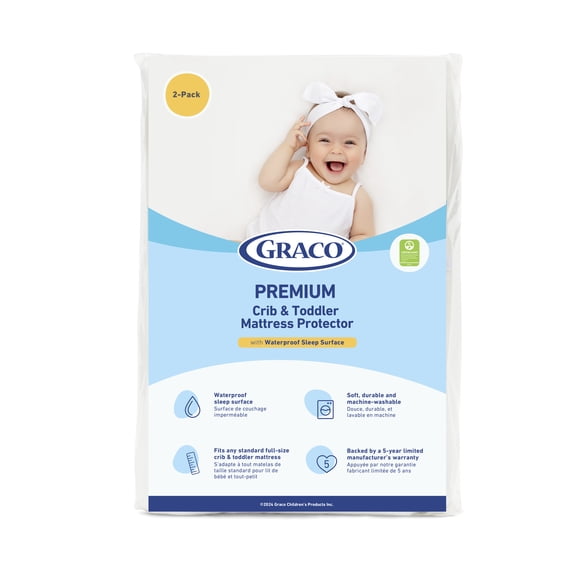 Graco Protège-Matelas Imperméable de Qualité Supérieure pour Matelas de Lit de Bébé et de Tout-Petit