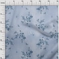 thumbnail image 3 of oneOone Velvet Grayish Blue Fabric Florals Craft Projects Decor Fabric Printed By The Yard 58 Inch Wide, 3 of 4