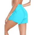 thumbnail image 1 of RELLECIGA Shorts de Bain Taille Haute pour Femmes avec Poches Protection Solaire UV, 1 of 6