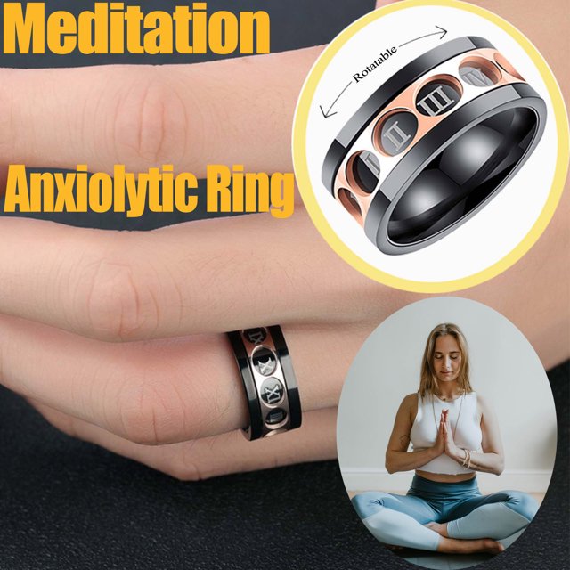Xihbxyly Meditation Rotatable Ring With Roman Numerals For Men resist Anxiety Clearance Items