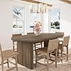 70.8 Inch Oval Dining Table for 6-8 People, Farmhouse Kitchen Dining Table with Thick Wooden Base, Large Dining Room Table for Kitchen, Living Room, Home Office，Brown