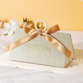 thumbnail image 3 of European Style Wedding Candy Box Packaging Box Paper Box Premium Candy Gift Box with Ribbon and Wooden Ring for Wedding Party, 3 of 4