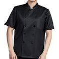 thumbnail image 4 of TISHITA Veste de Chef Respirante Veste de Chef Exécutif pour Service Alimentaire Restaurant Hôtel Noir TG, 4 of 8