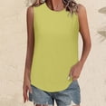 thumbnail image 2 of AherBiu Débardeurs Grande Taille pour Femmes Couleur Unie Sans Manches Col Rond Ample Chic Décontracté Basique Camis, 2 of 7