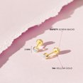 thumbnail image 4 of Or Jaune 14k Clous Ronds en Diamant Simulé 3 mm avec Fermoirs Vissés pour Bébés Filles, 4 of 7