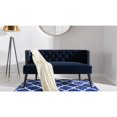 thumbnail image 4 of Celine Tufted Settee Nailhead Accents Dark Navy Blue, 4 of 12