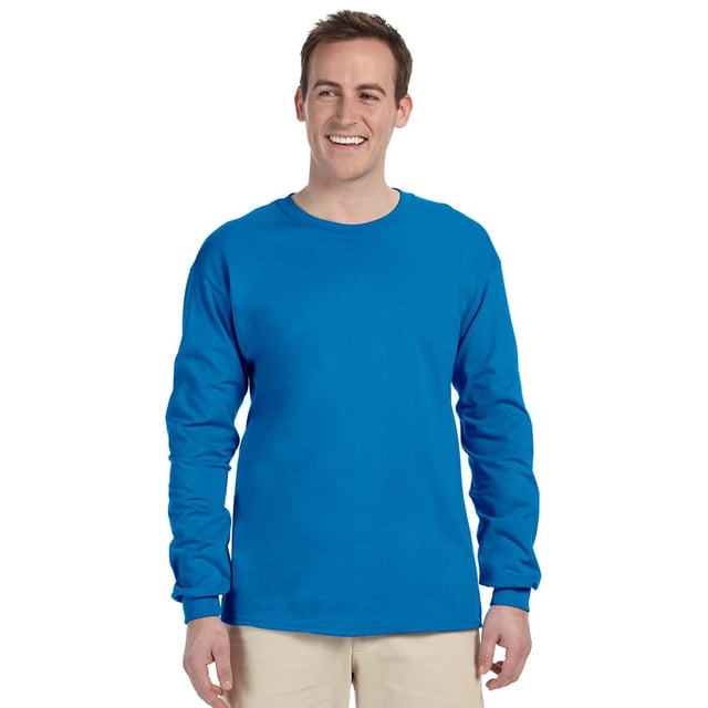 Gildan T-Shirt à Manches Longues en Coton Ultra 6 oz, TG, Saphir