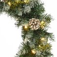 thumbnail image 2 of vidaXL Couronne de Noël avec Lumières LED Vert 60 cm PVC, 2 of 4