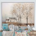 thumbnail image 1 of Designart Large Tree White Framed Wall Art, Rustic Farmhouse Tree Scenery , Trees framed wall art decor, Brown White Framed Wall Art, 40x30 inches White Color Frame, 1 of 5