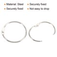thumbnail image 4 of Unique Bargains 2' OD 1.8' ID Loose Leaf Rings Binder Ring Steel for Book DIY Scrapbook Notebook, Silver 24 Pack, 4 of 5