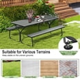 thumbnail image 2 of Costway 6FT Picnic Table Bench Set Outdoor HDPE Heavy-Duty Table for 6-8 Person Grey, 2 of 10