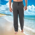 thumbnail image 2 of Plebaso Mens Lounge Pants Elastic Waist Drawstring Pajama Pants Comfy Sleepwear Trousers with Pockets, 2 of 7