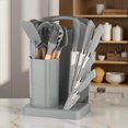 thumbnail image 1 of 23 PCS Silicone Kitchen Utensils Set And Kitchen Knife Set With Removable Knife Cover, Non-Stick Heat Resistan Kitchen Tools Best Kitchen Cookware, 1 of 12