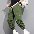 thumbnail image 4 of Diufon Pantalon Cargo Large pour Hommes Taille Élastique Décontractée avec Cordon de Serrage pour Randonnée en Plein Air avec Poches, 4 of 4