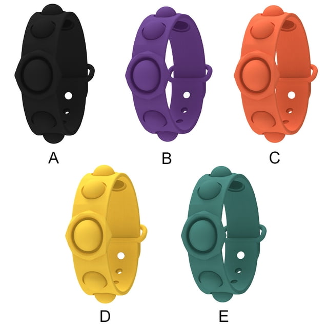 Jouet Dimple Fidget Réglable à Bulles Push Pop Push Pop Bracelet Dimple en Silicone Lavable Jouet Anti-Stress, Vert