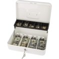 thumbnail image 1 of Locking Cash Box with Lock Money Box with Cash Tray Lock Box with Key Money Saving Organizer .Lx .Wx .H es XL Large, 1 of 7