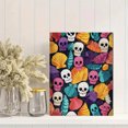 thumbnail image 2 of Dia De Muertos Skulls Shells Canvas Wall Art 15.75x11.81 Inches, 2 of 8