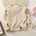 thumbnail image 3 of HBFAGFB Chemises à Manches Longues pour Filles Col Rond Manches Volantes Chandail Confortable Café Taille 130, 3 of 3