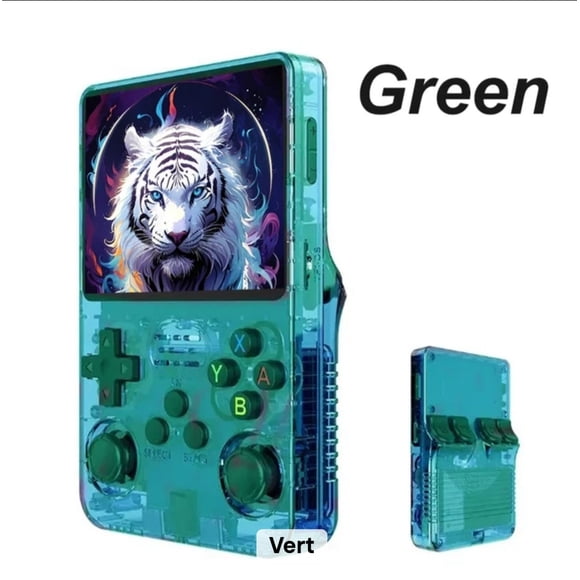 Console de Jeu Vidéo Rétro R36S - Écran HD de 3,5 Pouces, Système Linux à Source Ouverte, Batterie Rechargeable de 3000 mAh, Carte TF de 128 g, Plus de 30 000 Jeux Vidéo Classiques