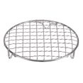 thumbnail image 1 of Unique Bargains Grille de Cuisson Ronde, Grilles en Filet pour Barbecue en Fil Croisé en Acier Inoxydable de 6 Pouces avec Pattes, 1 of 5