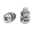 thumbnail image 2 of Unique Bargains M5 x 12mm 304 Stainless Steel  Pan Head Screws Nuts w Washers 20 Sets, 2 of 3