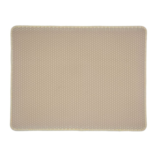 Ruiboury Cute Practical Cat Accessories Safe And Non-Toxic Easy To Clean Comfortable And Soft ABS Cat Litter Mat Litter Box Mat Beige 30*30cm 3Set