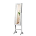 thumbnail image 4 of Gymax Full Length Mirror Jewelry Armoire with 18 LED Lights, White, 4 of 6