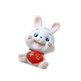 thumbnail image 3 of fastboy Chinese Rabbit Statue Bunny Figurine Craft for Holiday Store Decoration Peace, 3 of 9