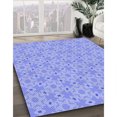 thumbnail image 3 of Ahgly Tapis Rond Lavable en Machine Intérieur Transitionnel Bleu Ardoise Clair, 5 Pieds Rond, 3 of 7