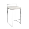 thumbnail image 4 of Heavenly Collection Black PU Stool with Stainless Steel Frame SET OF 3, 4 of 5