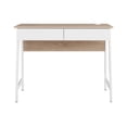 thumbnail image 3 of Mainstays 2 Drawers Computer Desk with USB Charger for Teen Adult, 39.4' Study Writing Table, Natural Finish., 3 of 7