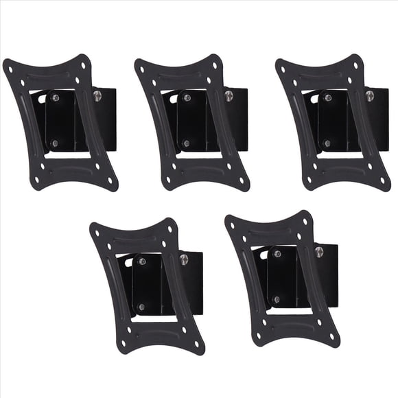 5X Universal Wall Mount Stand for 14-26Inch LCD LED Screen Height Adjustable Monitor Retractable Wall for Tv-C12,5 x Universal wall mount TV Stand,Black