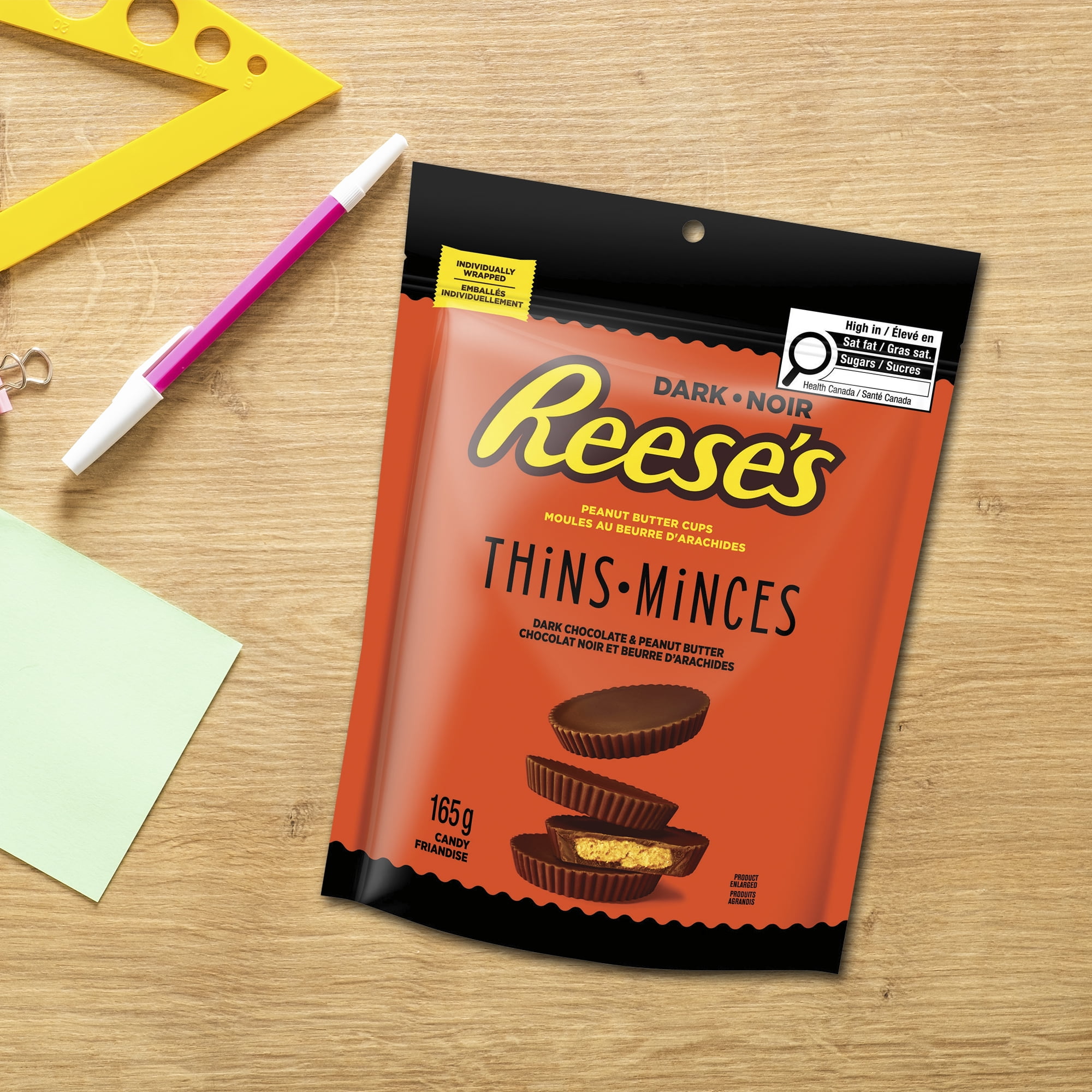 REESE’S THiNS PEANUT BUTTER CUPS Dark Chocolate, 165 g
